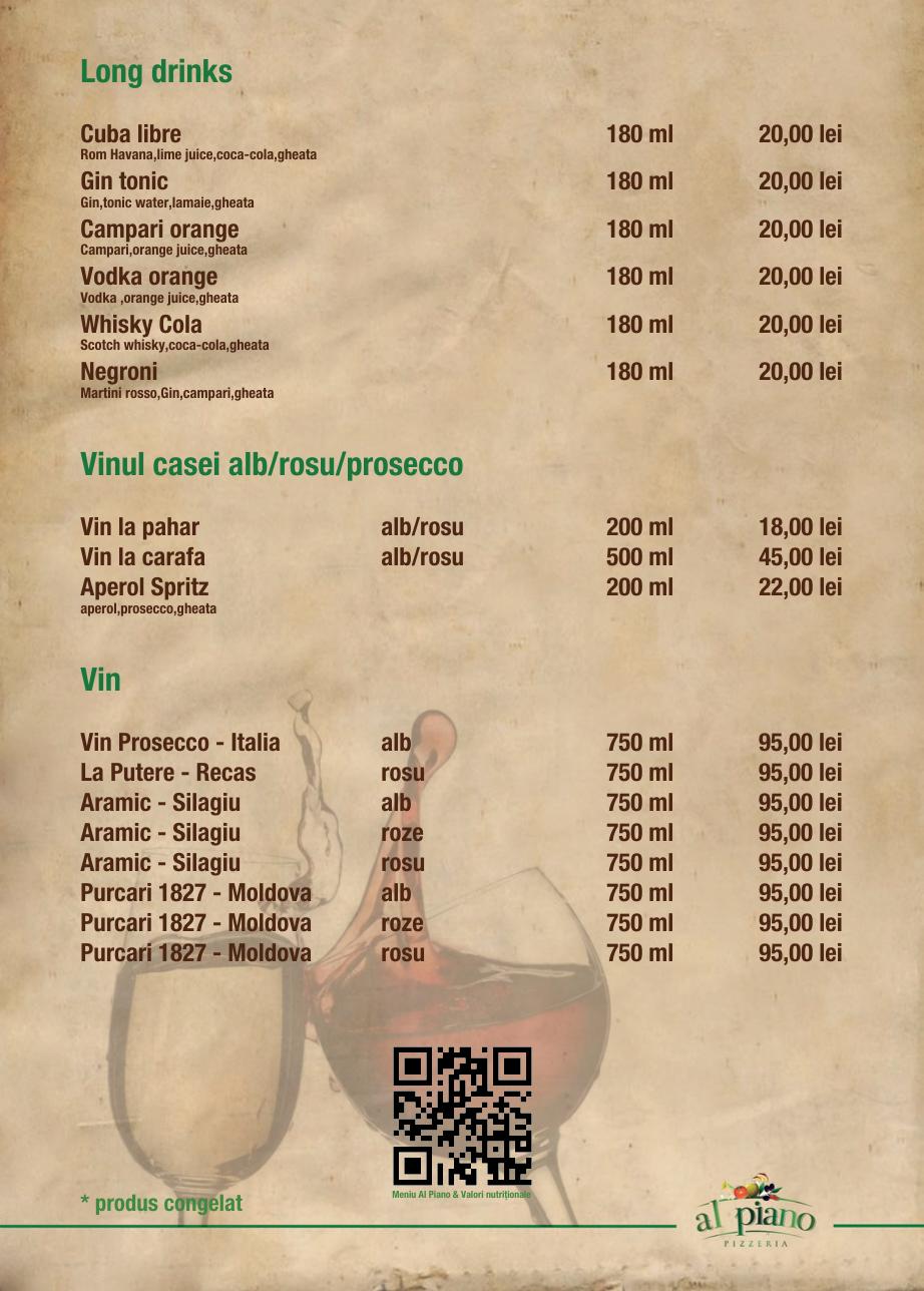 Long drinks și Vinuri